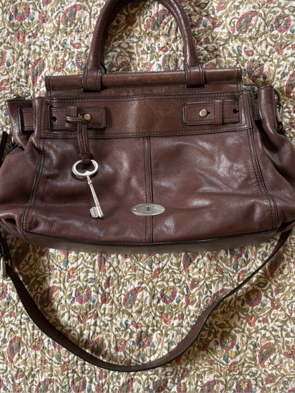 Fossil Maddox Brown Leather Bag